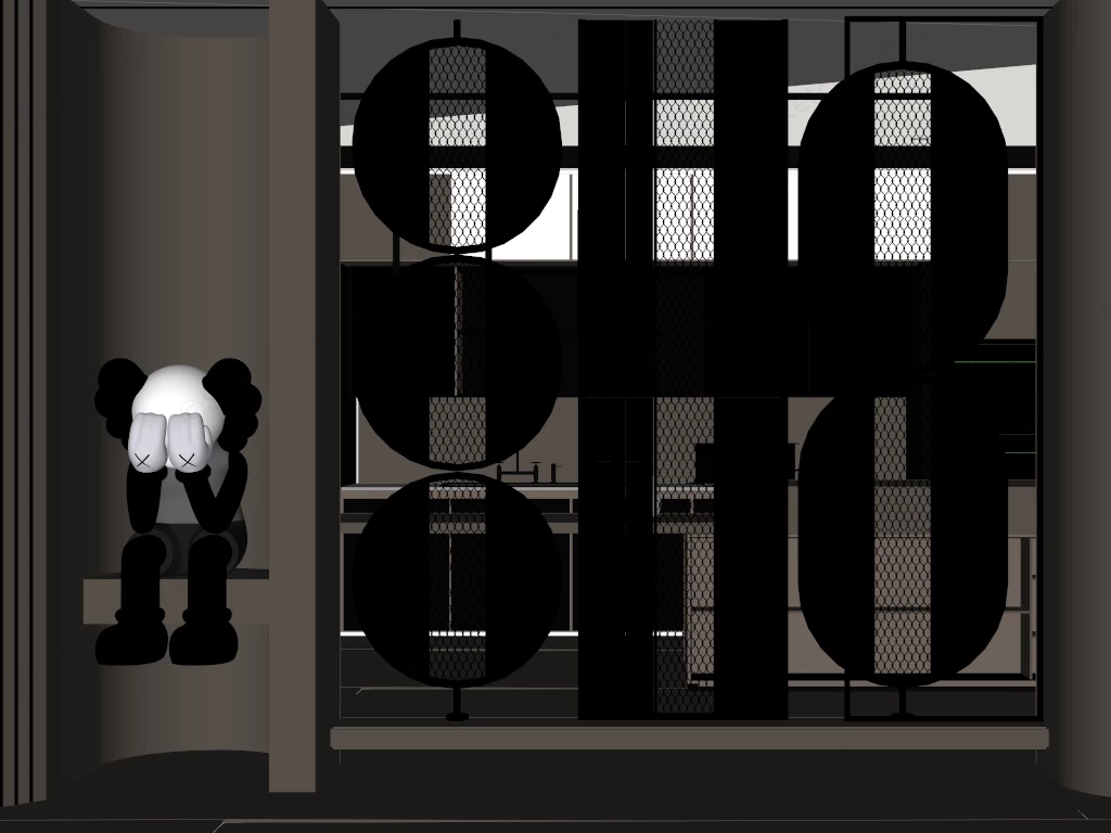Decorative Kitchen Room Divider sketchup model preview - SketchupBox