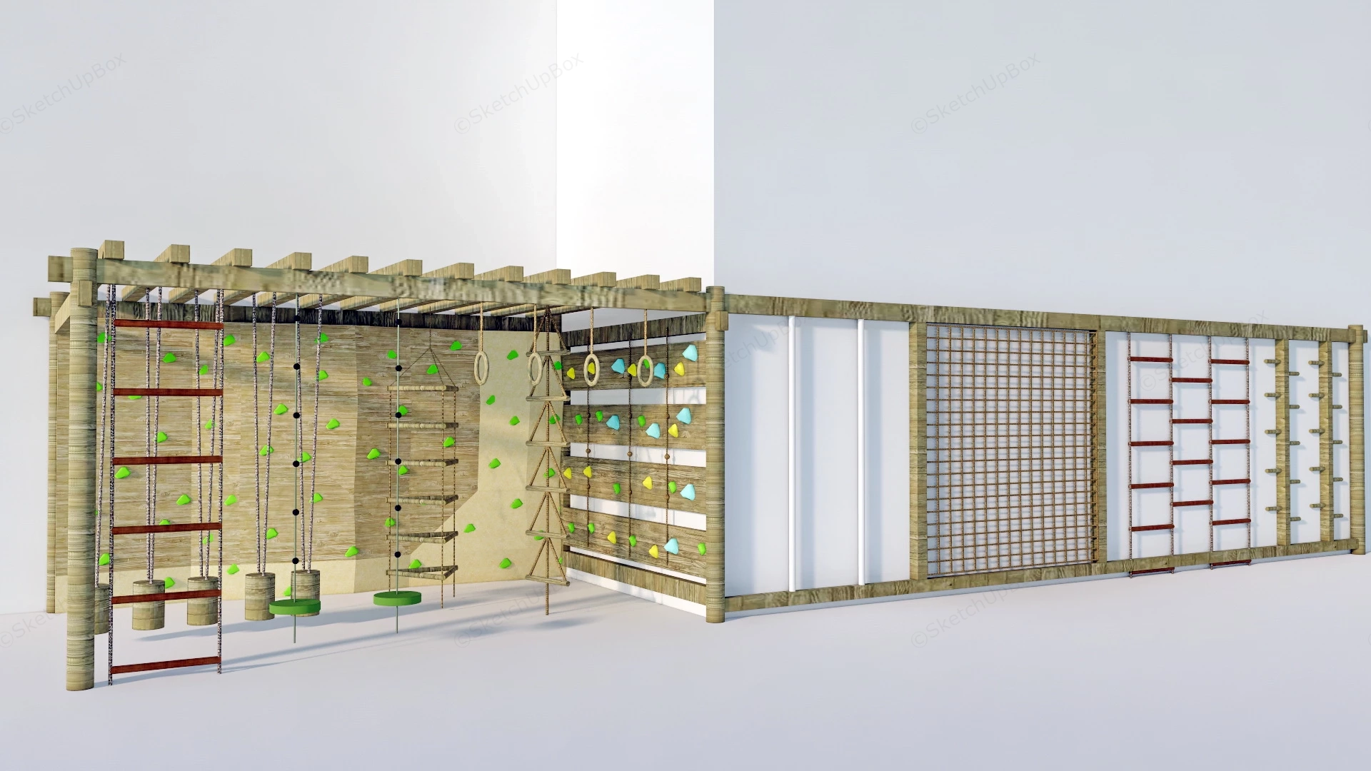 Jungle Gym Climbing Structure sketchup model preview - SketchupBox