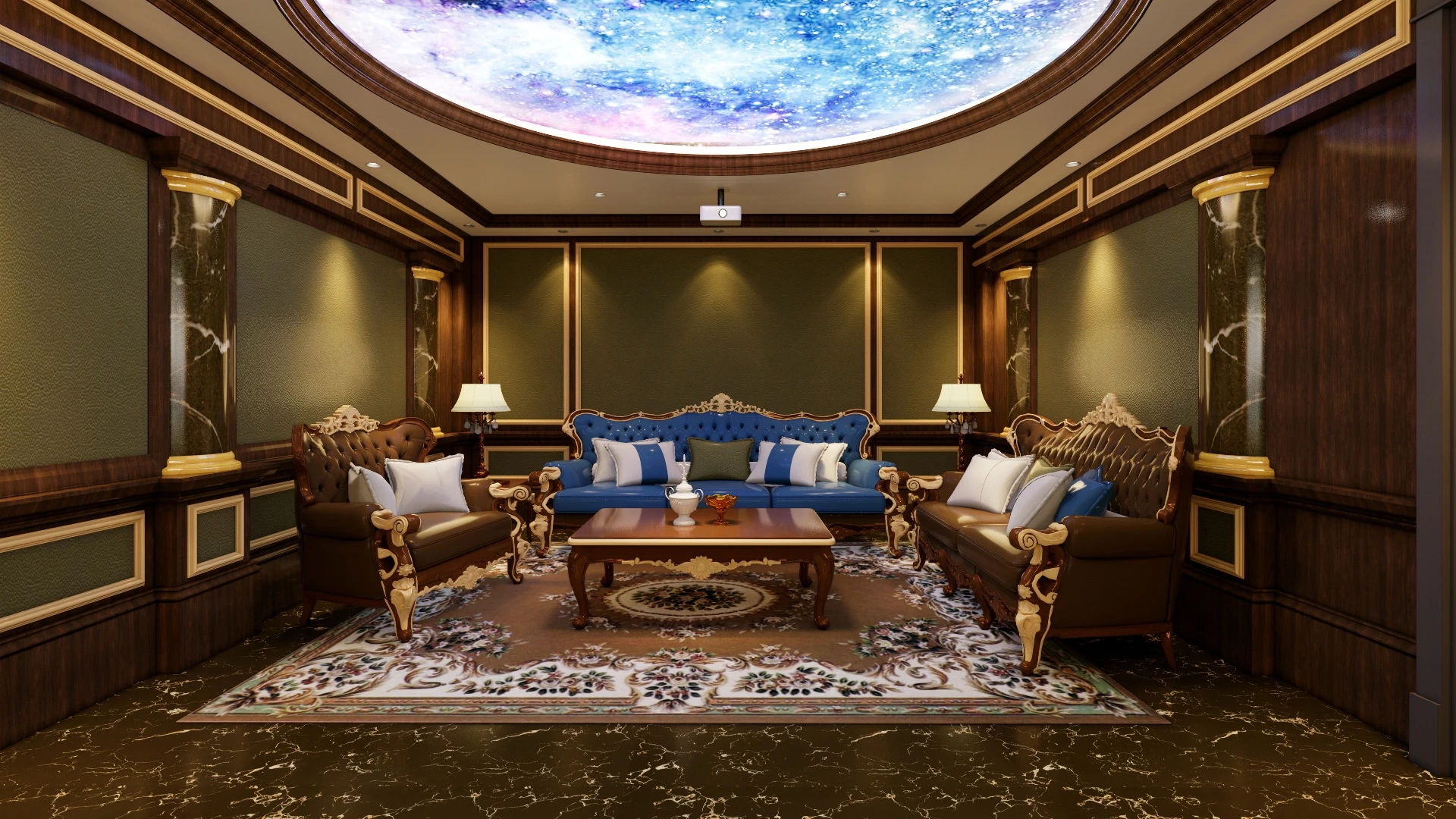 Classic Home Cinema Design sketchup model preview - SketchupBox