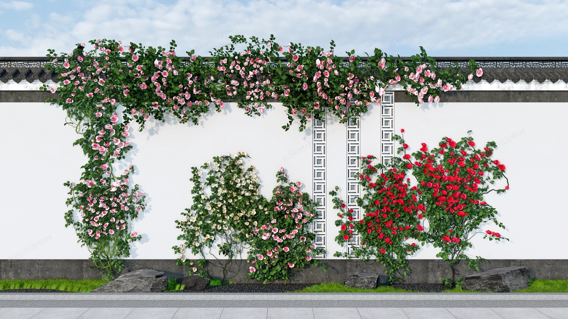 Rose Wall Ideas sketchup model preview - SketchupBox