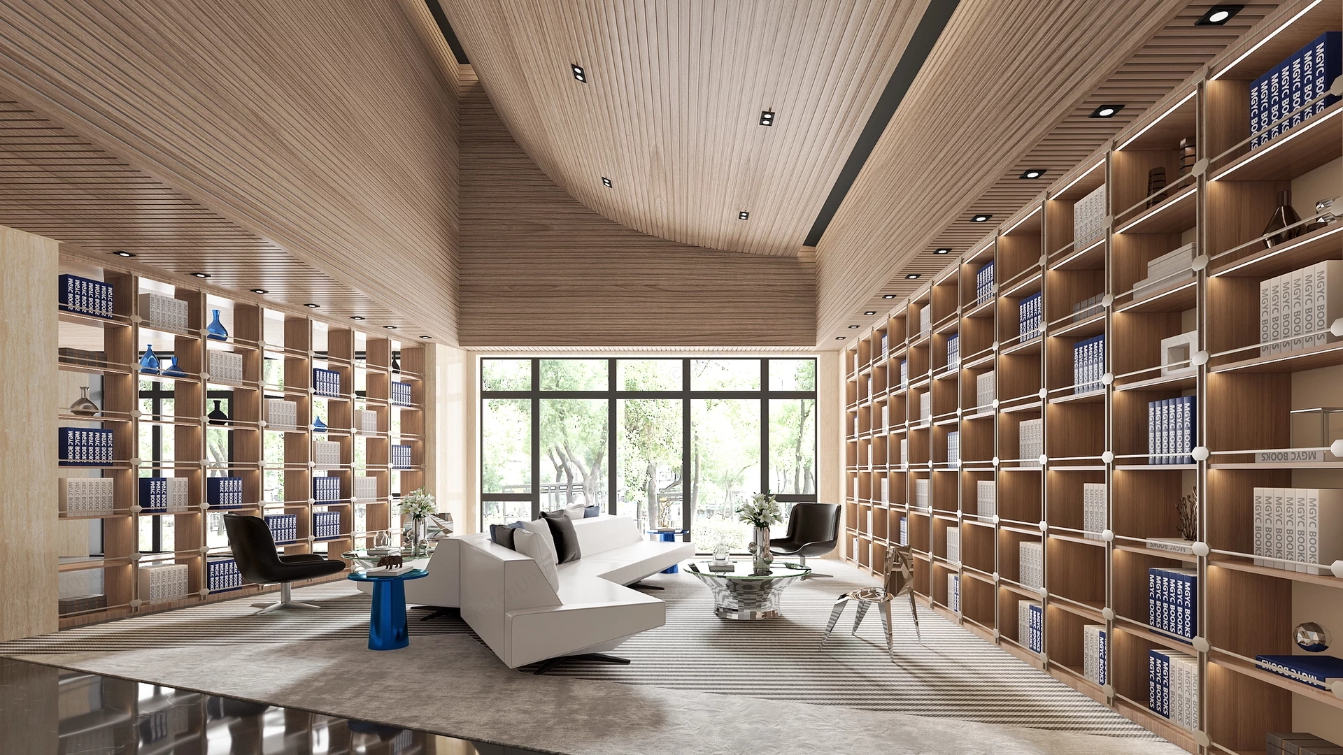 Luxury Modern Reading Room sketchup model preview - SketchupBox
