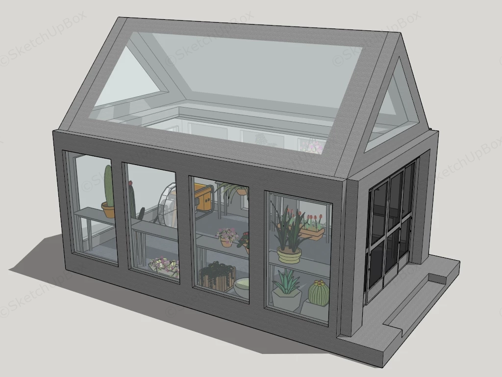 Small Garden Greenhouse sketchup model preview - SketchupBox