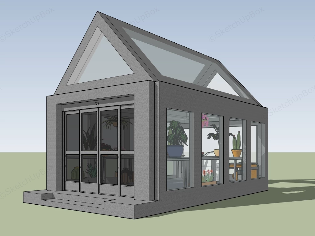 Small Garden Greenhouse sketchup model preview - SketchupBox