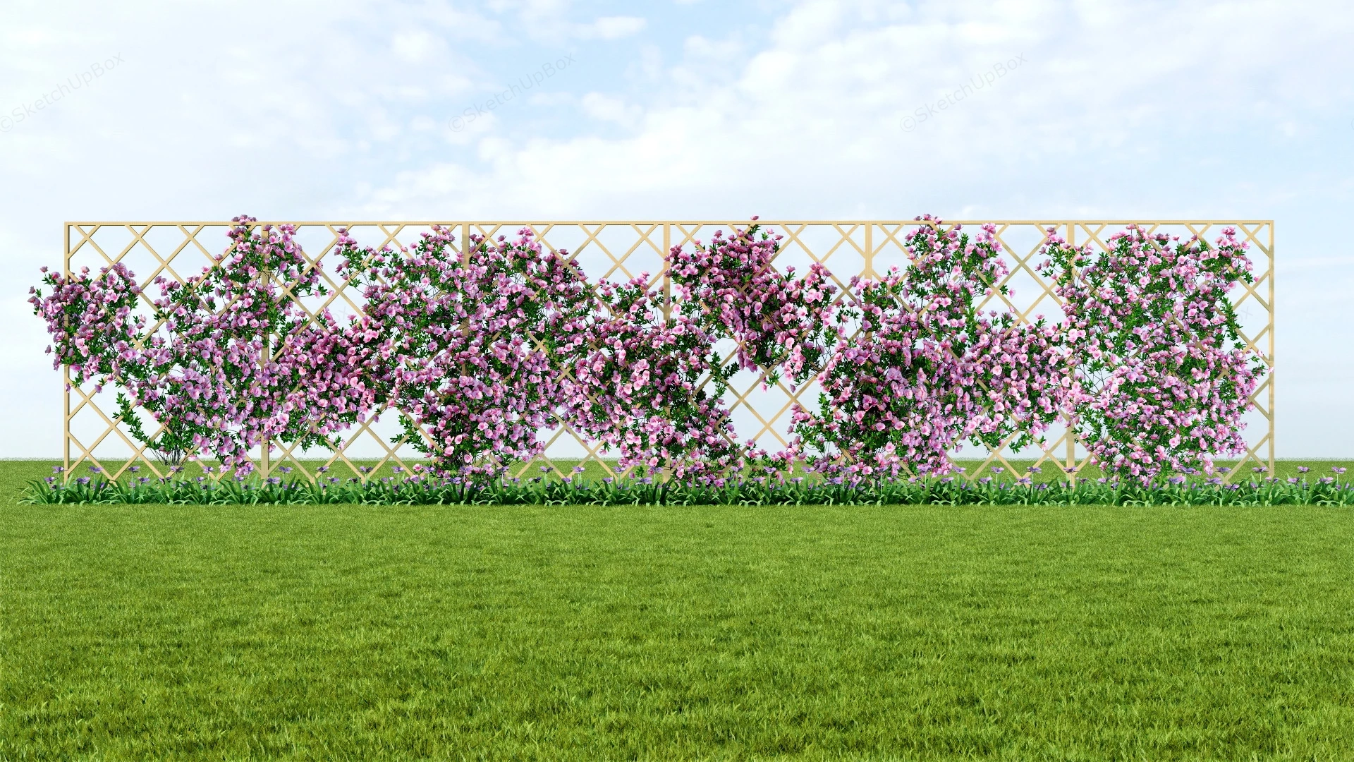 Flowering Vine Garden Fence sketchup model preview - SketchupBox