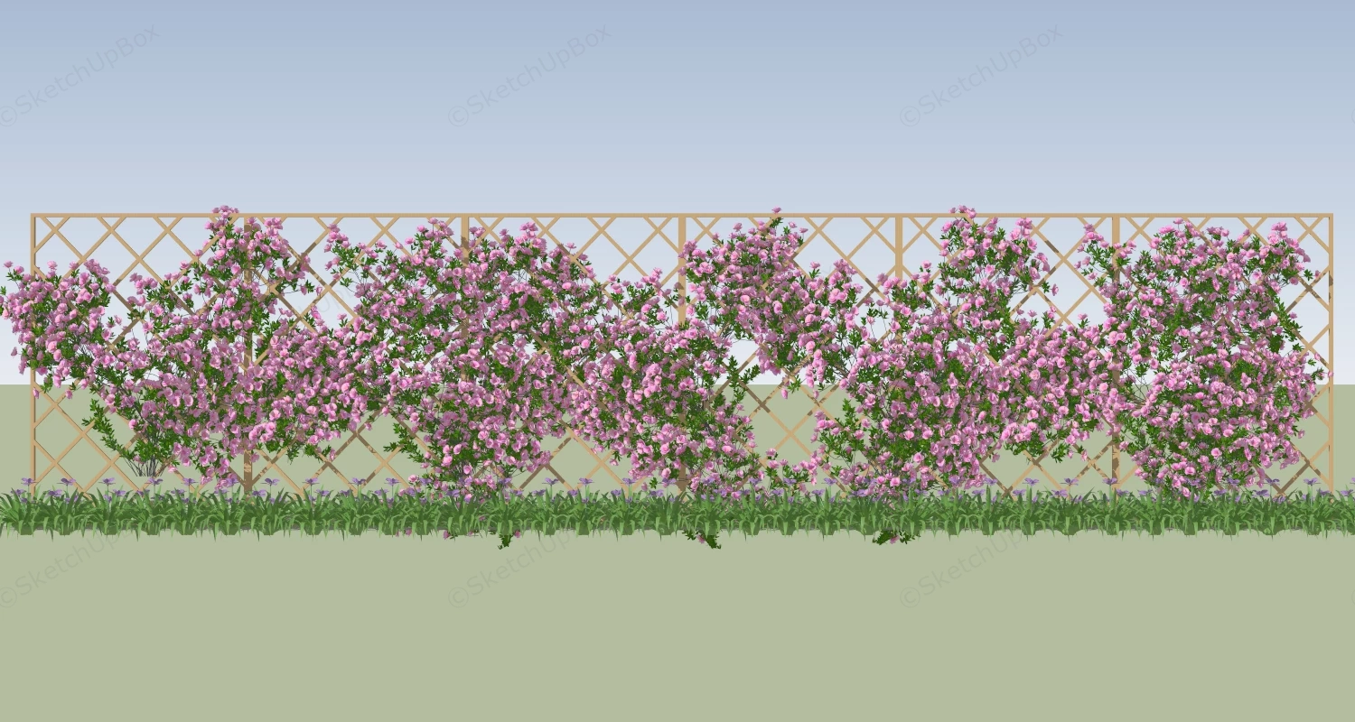 Flowering Vine Garden Fence sketchup model preview - SketchupBox