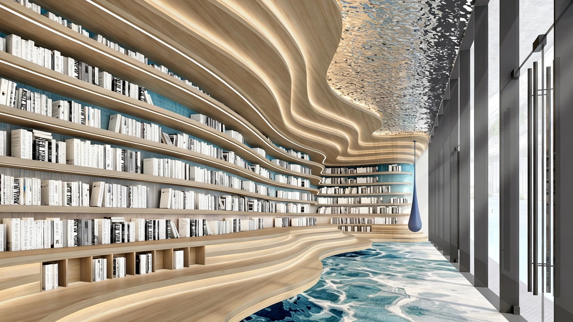 Creative Library Reading Area sketchup model preview - SketchupBox