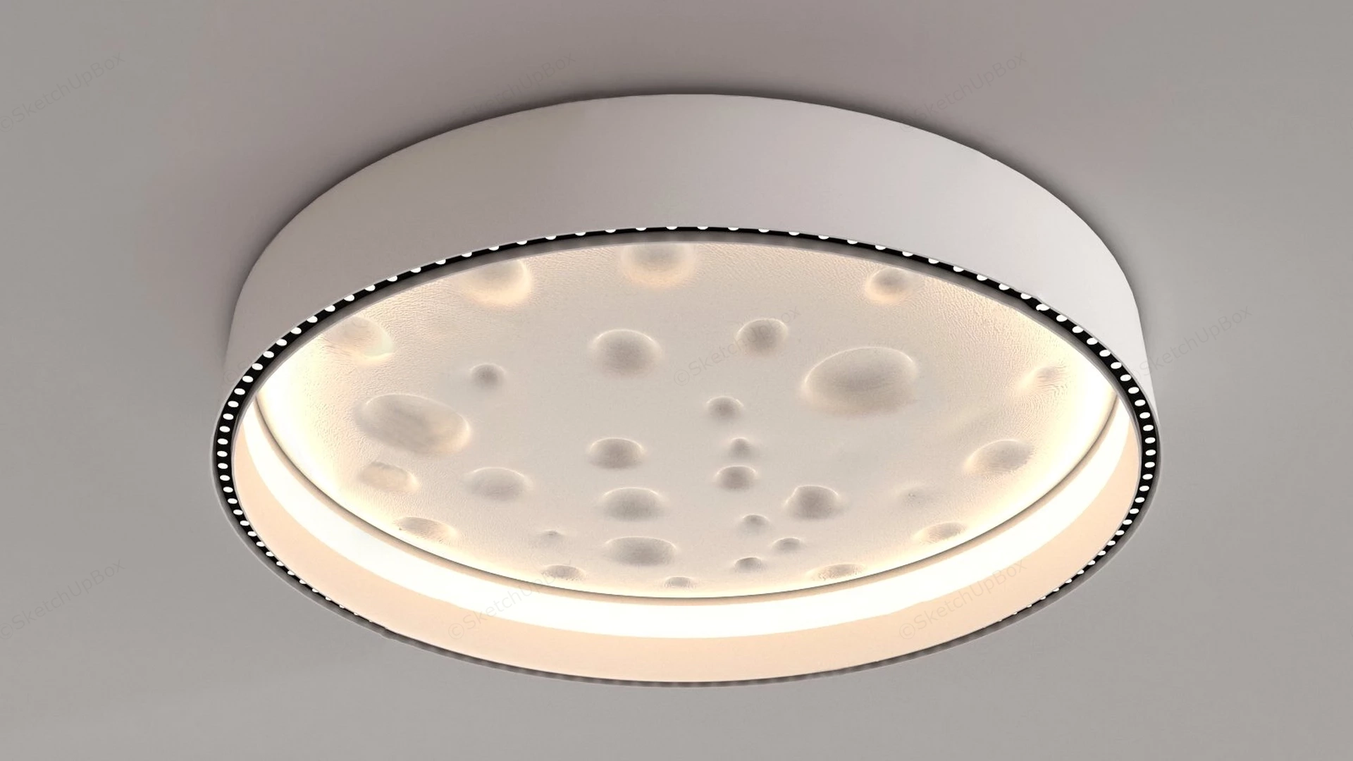 Round Ceiling Light Fixture sketchup model preview - SketchupBox