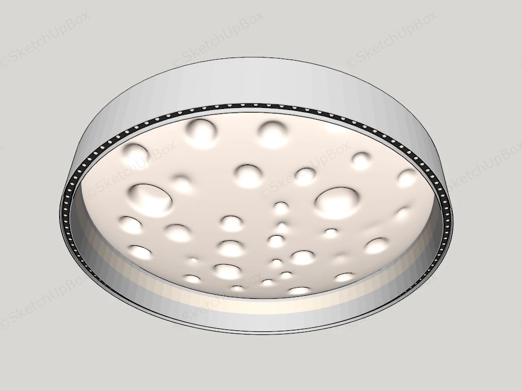 Round Ceiling Light Fixture sketchup model preview - SketchupBox