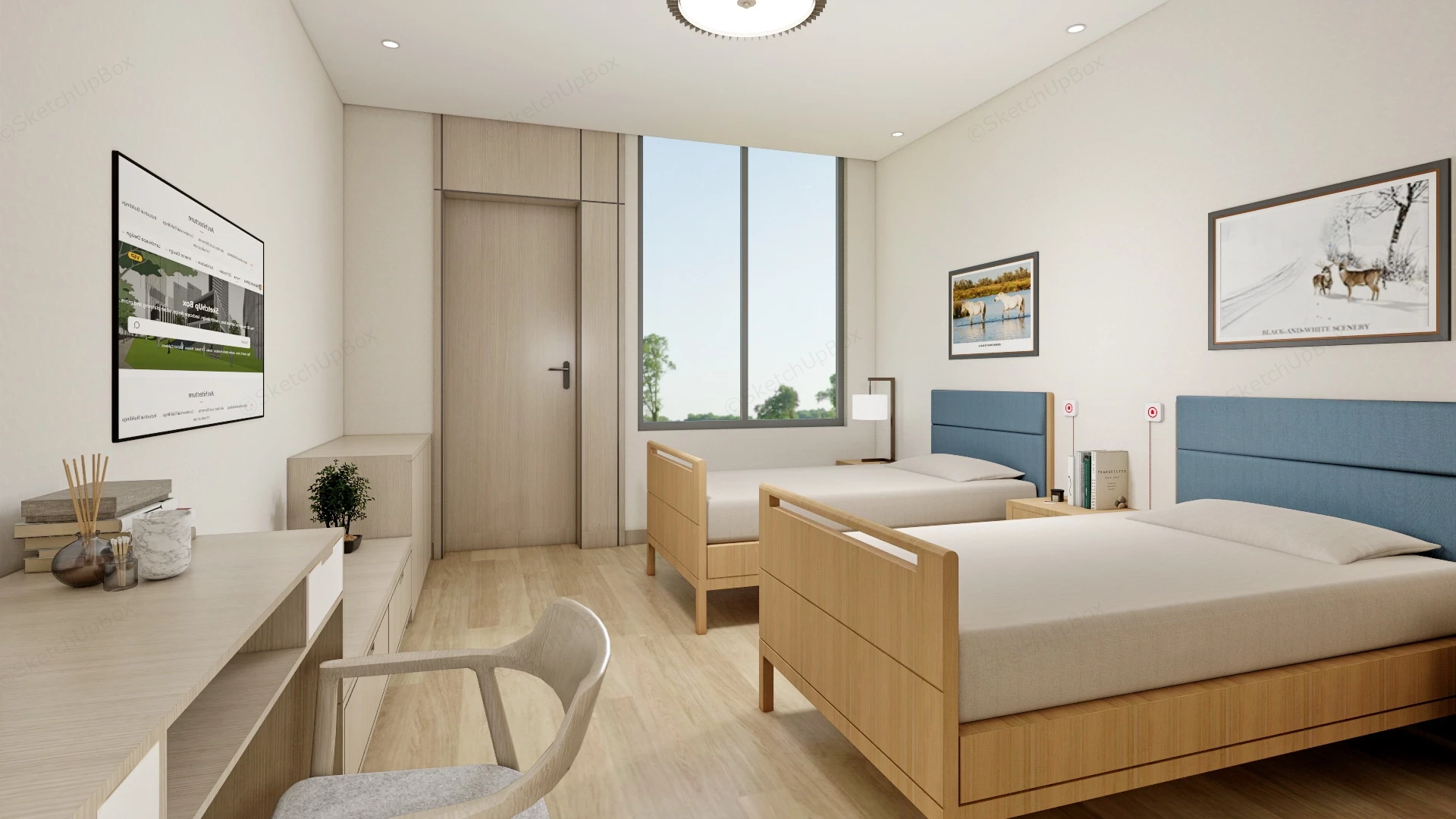 Nursing Home Room Design sketchup model preview - SketchupBox