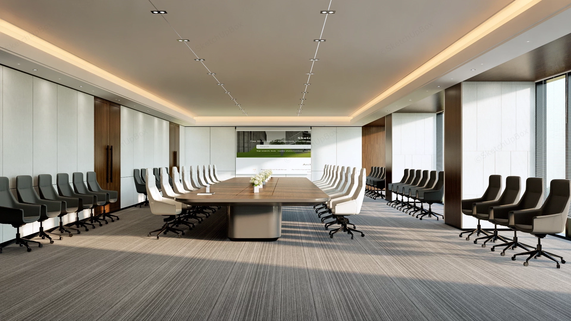 Large Conference Room sketchup model preview - SketchupBox