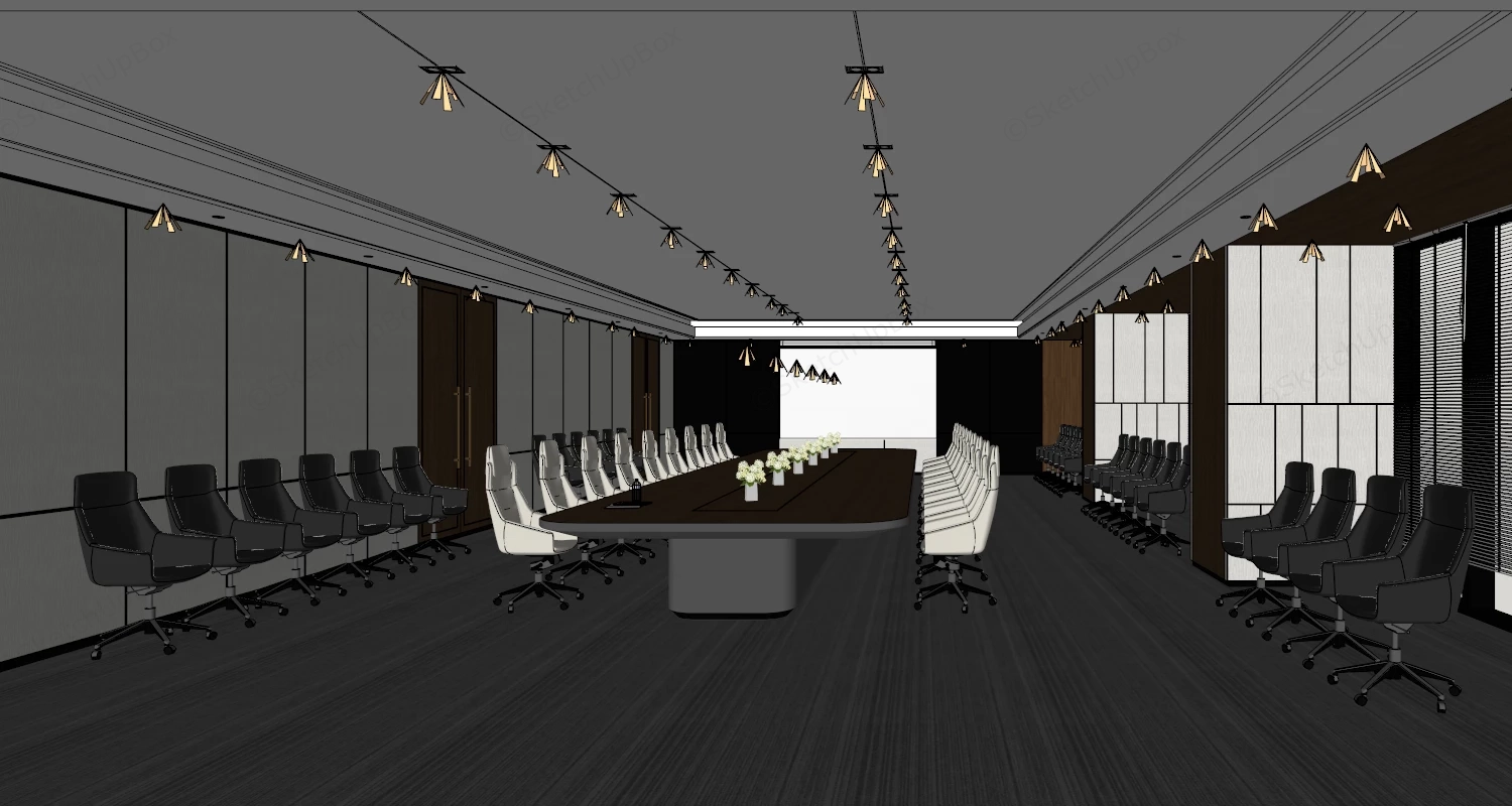 Large Conference Room sketchup model preview - SketchupBox