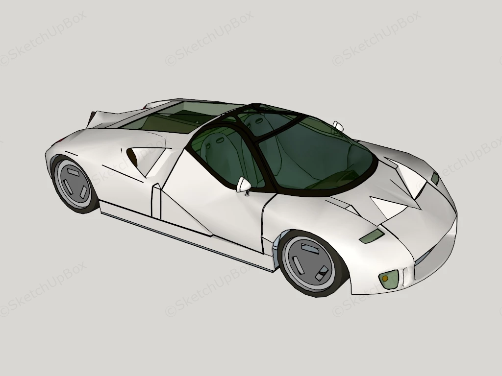 Future Concept Car sketchup model preview - SketchupBox