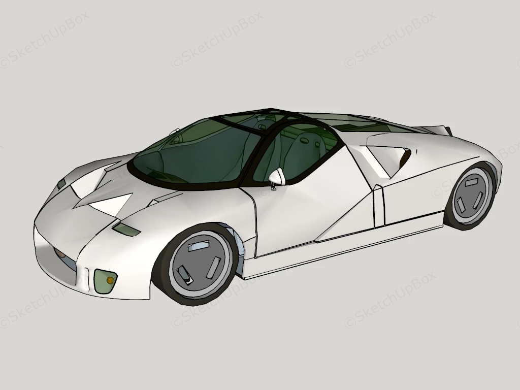 Future Concept Car sketchup model preview - SketchupBox