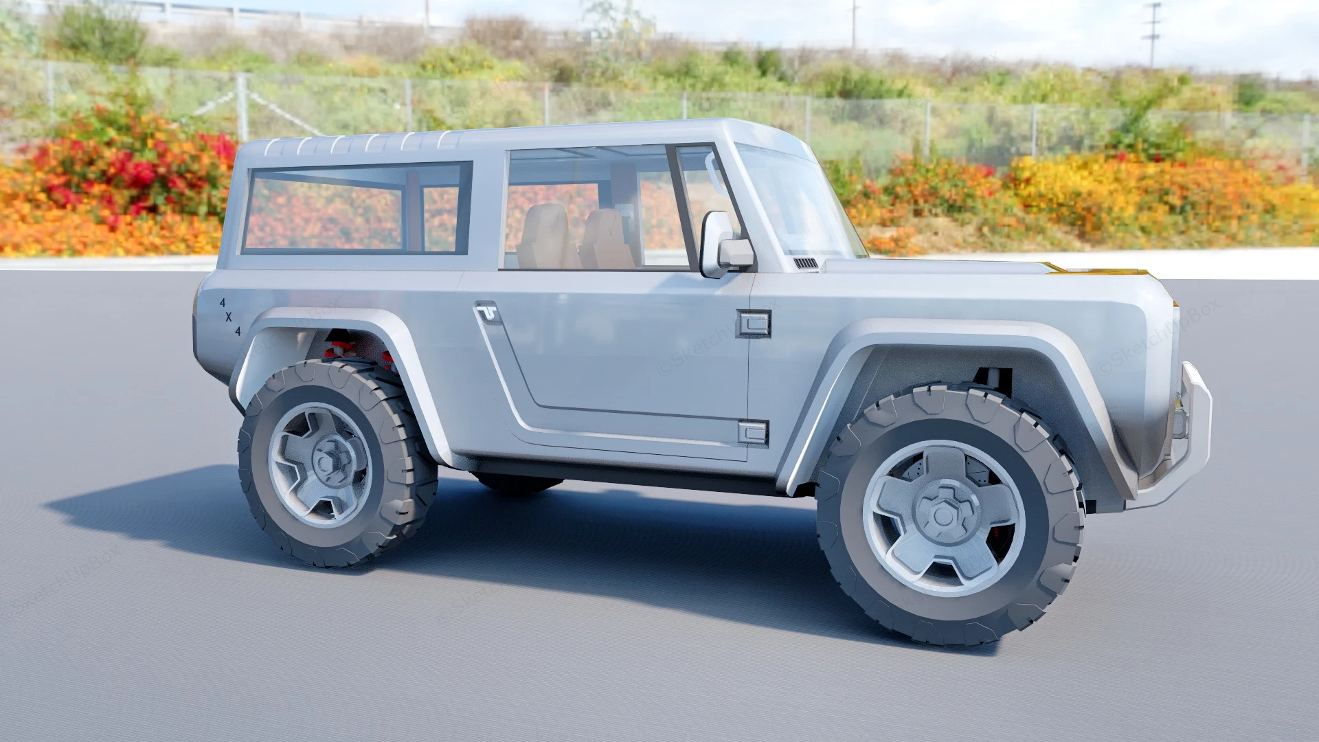 Ford Bronco 3 Door sketchup model preview - SketchupBox