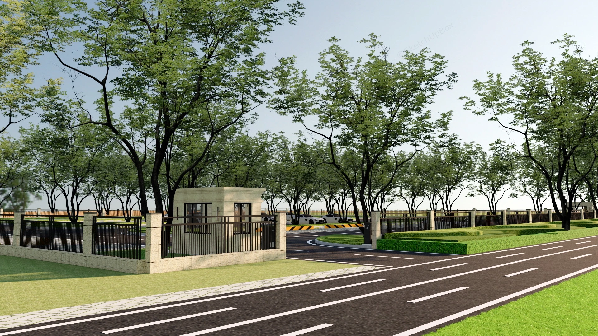 Commercial Parking Lot Design sketchup model preview - SketchupBox