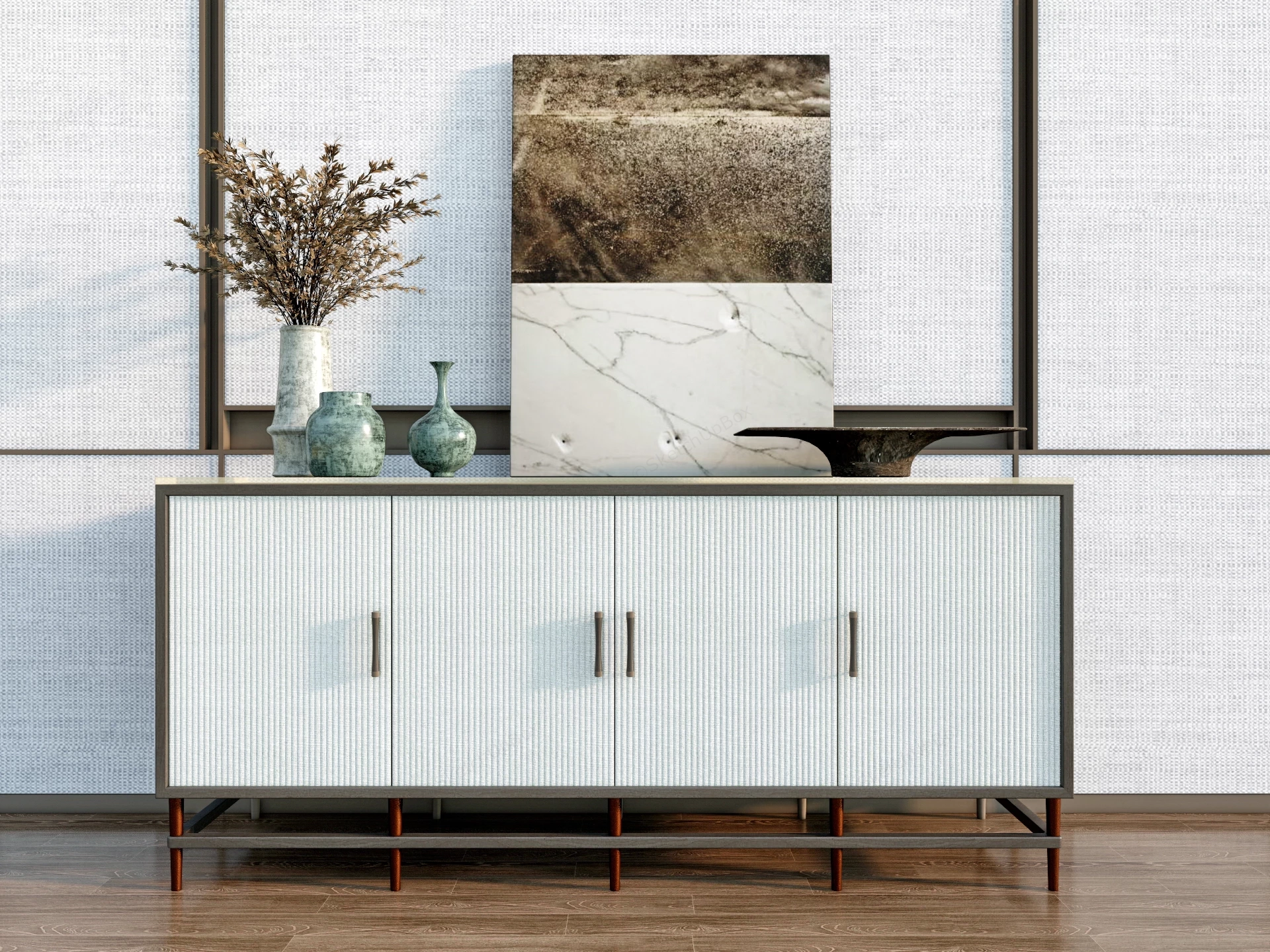 Living Room Accent Buffet Cabinet sketchup model preview - SketchupBox