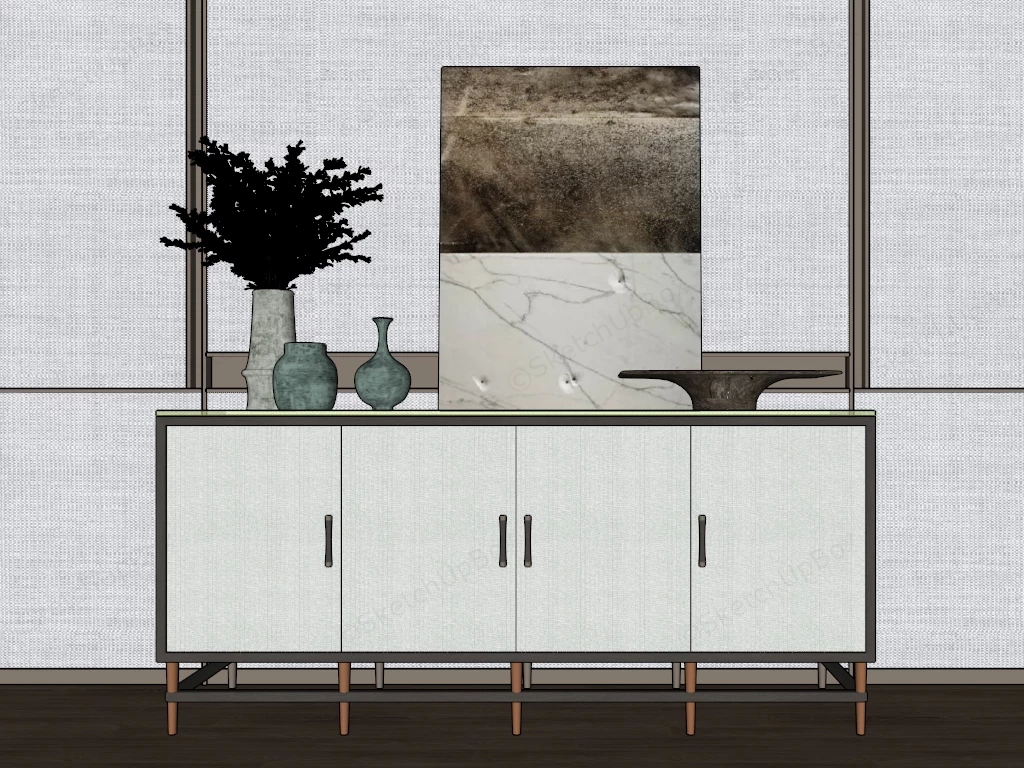 Living Room Accent Buffet Cabinet sketchup model preview - SketchupBox