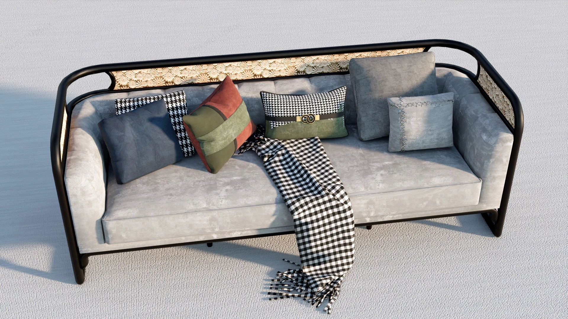 Modern Vintage Couch sketchup model preview - SketchupBox