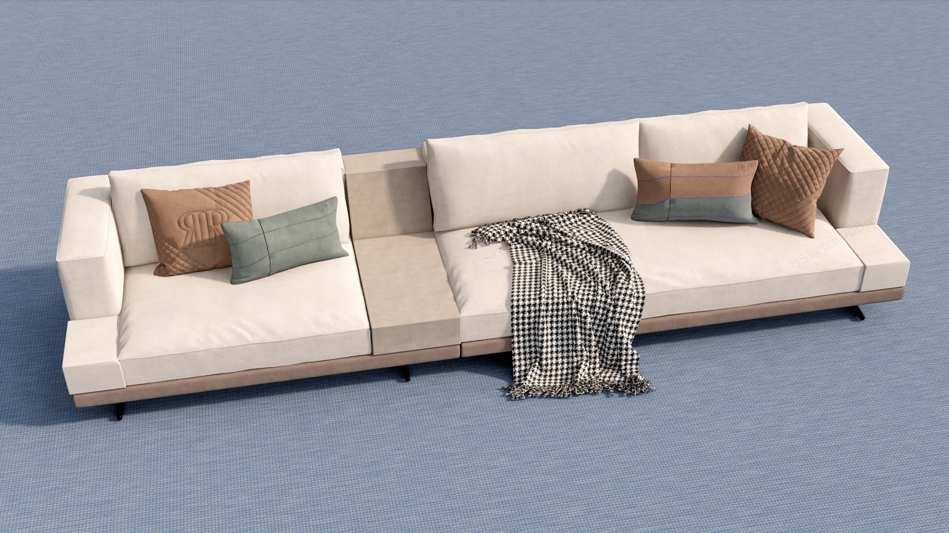 Modern Couch Design sketchup model preview - SketchupBox