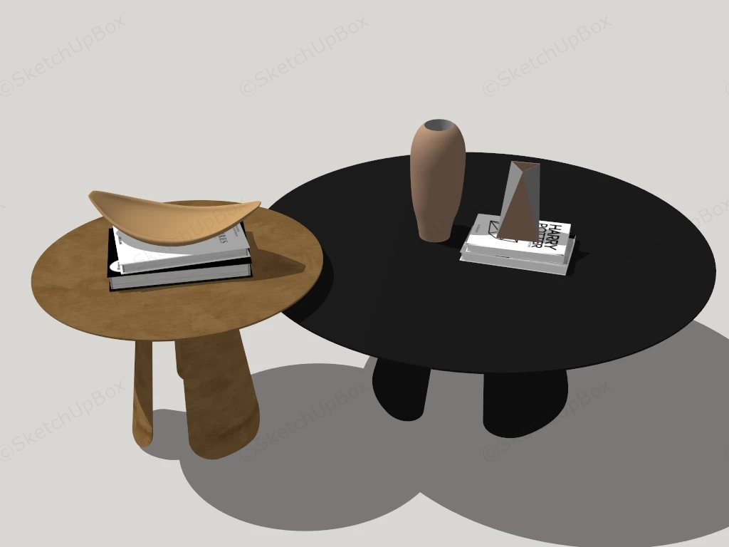Modern Minimalist Nesting Coffee Table sketchup model preview - SketchupBox