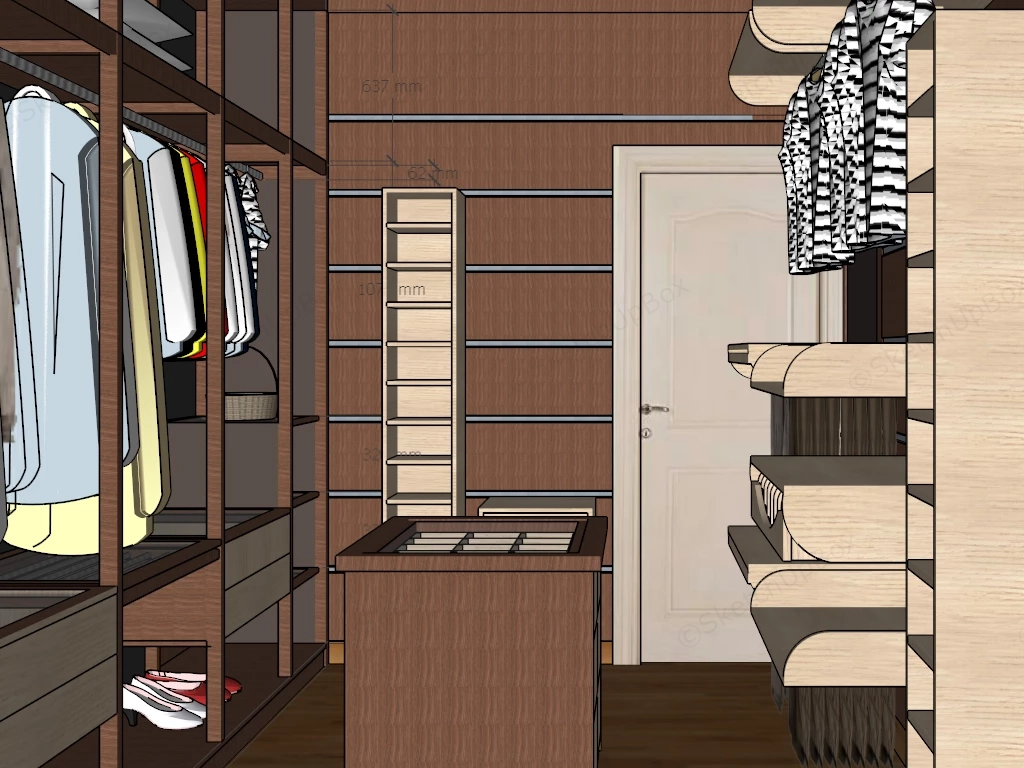 Small Dressing Room Idea sketchup model preview - SketchupBox