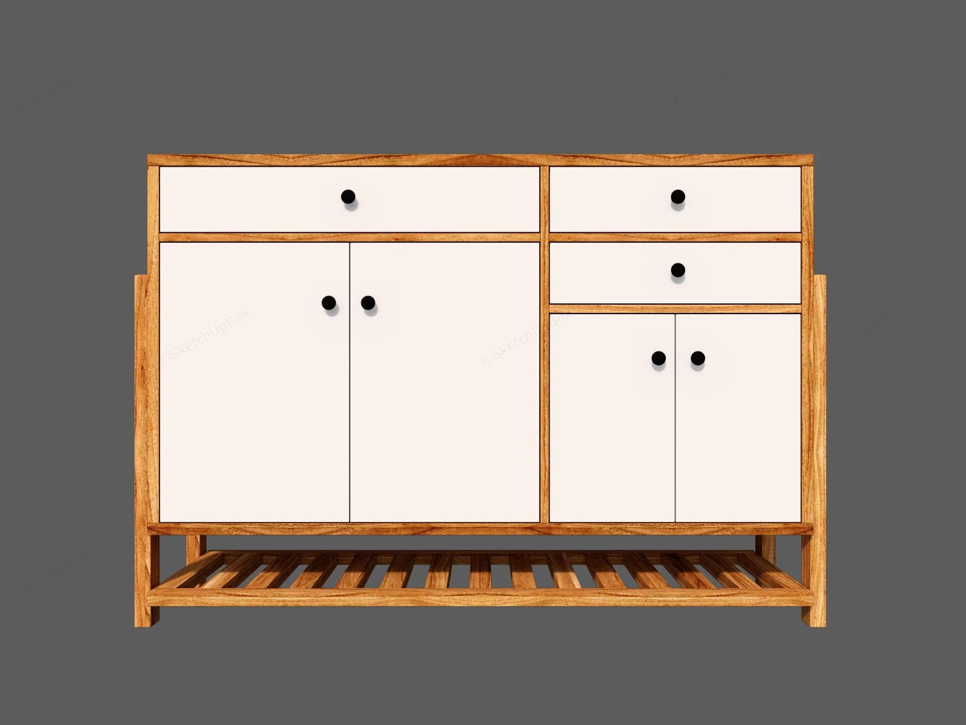 Hallway Shoe Cabinet sketchup model preview - SketchupBox