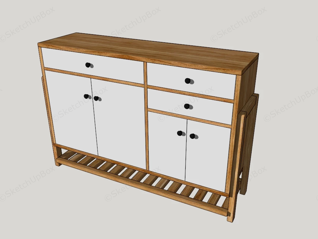 Hallway Shoe Cabinet sketchup model preview - SketchupBox