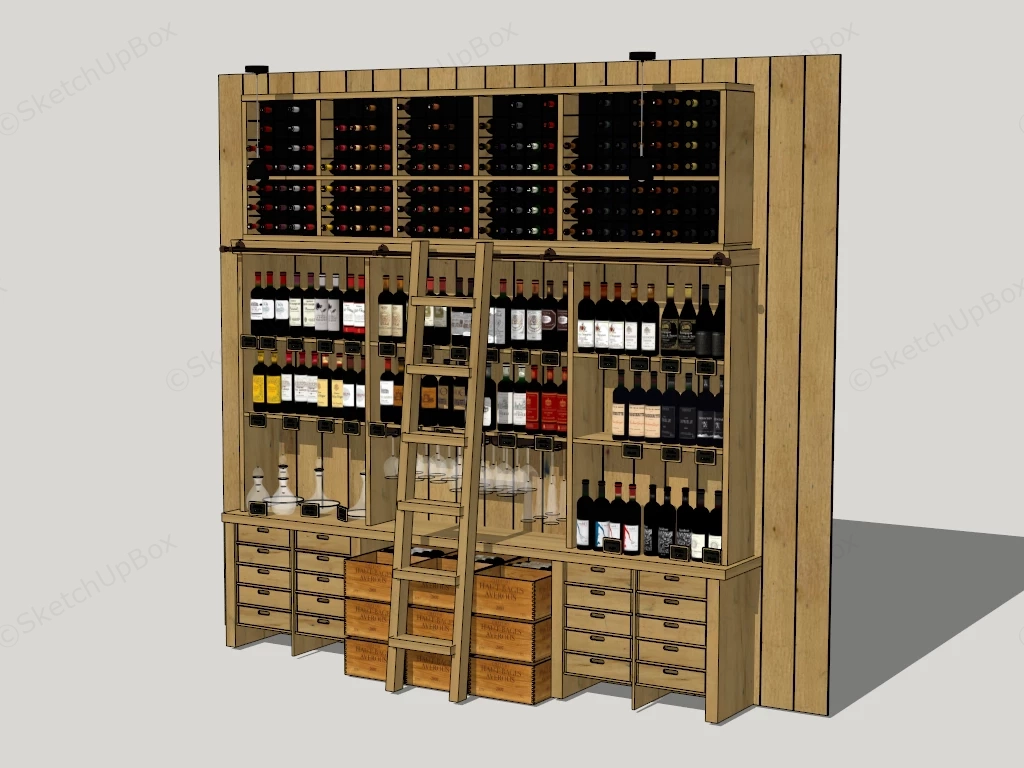 Home Wine Storage sketchup model preview - SketchupBox