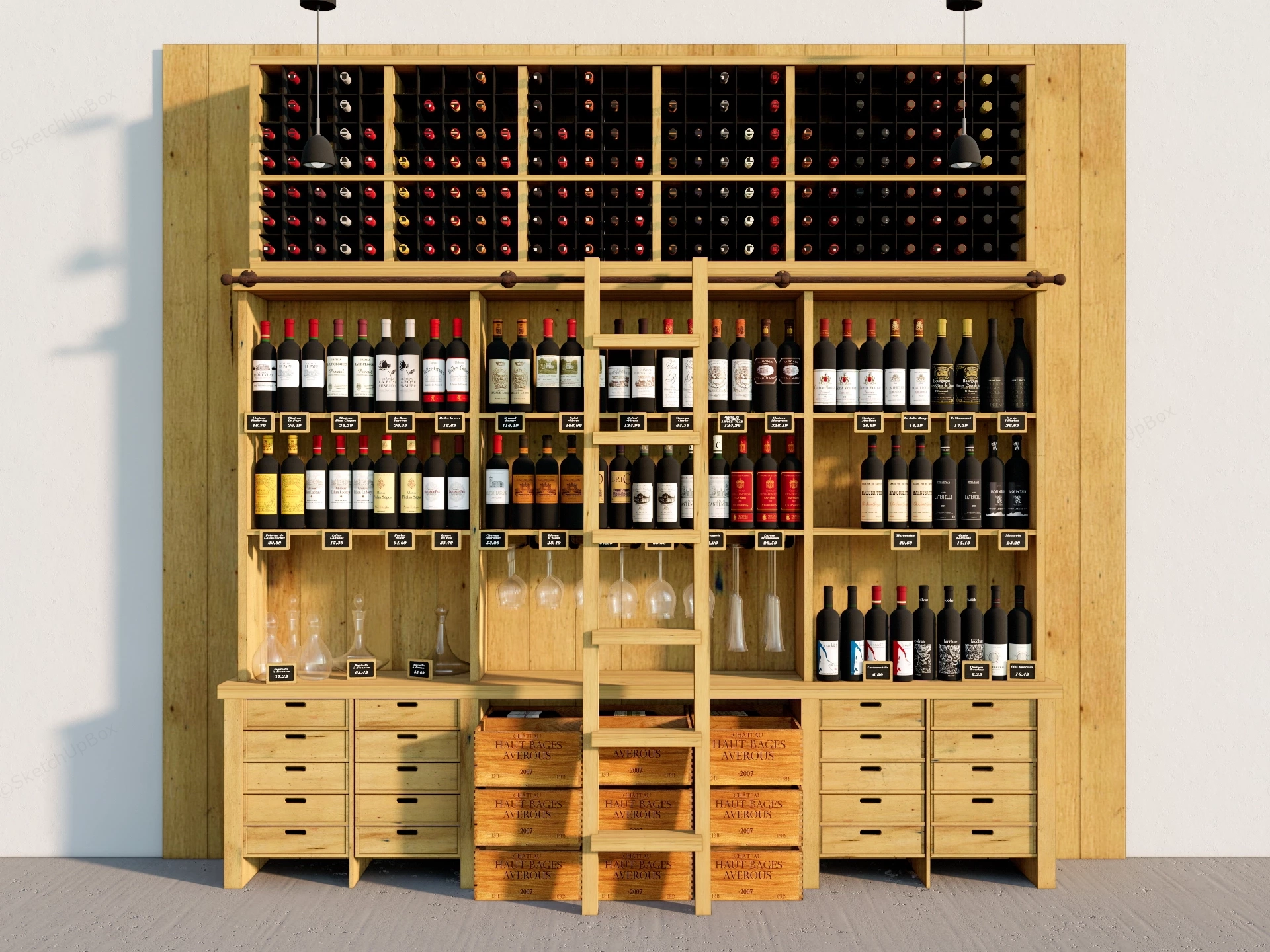 Home Wine Storage sketchup model preview - SketchupBox