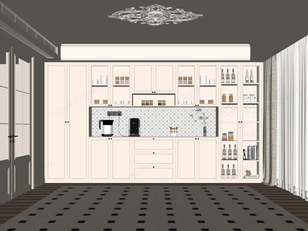 Built In Kitchen Cupboard sketchup model preview - SketchupBox
