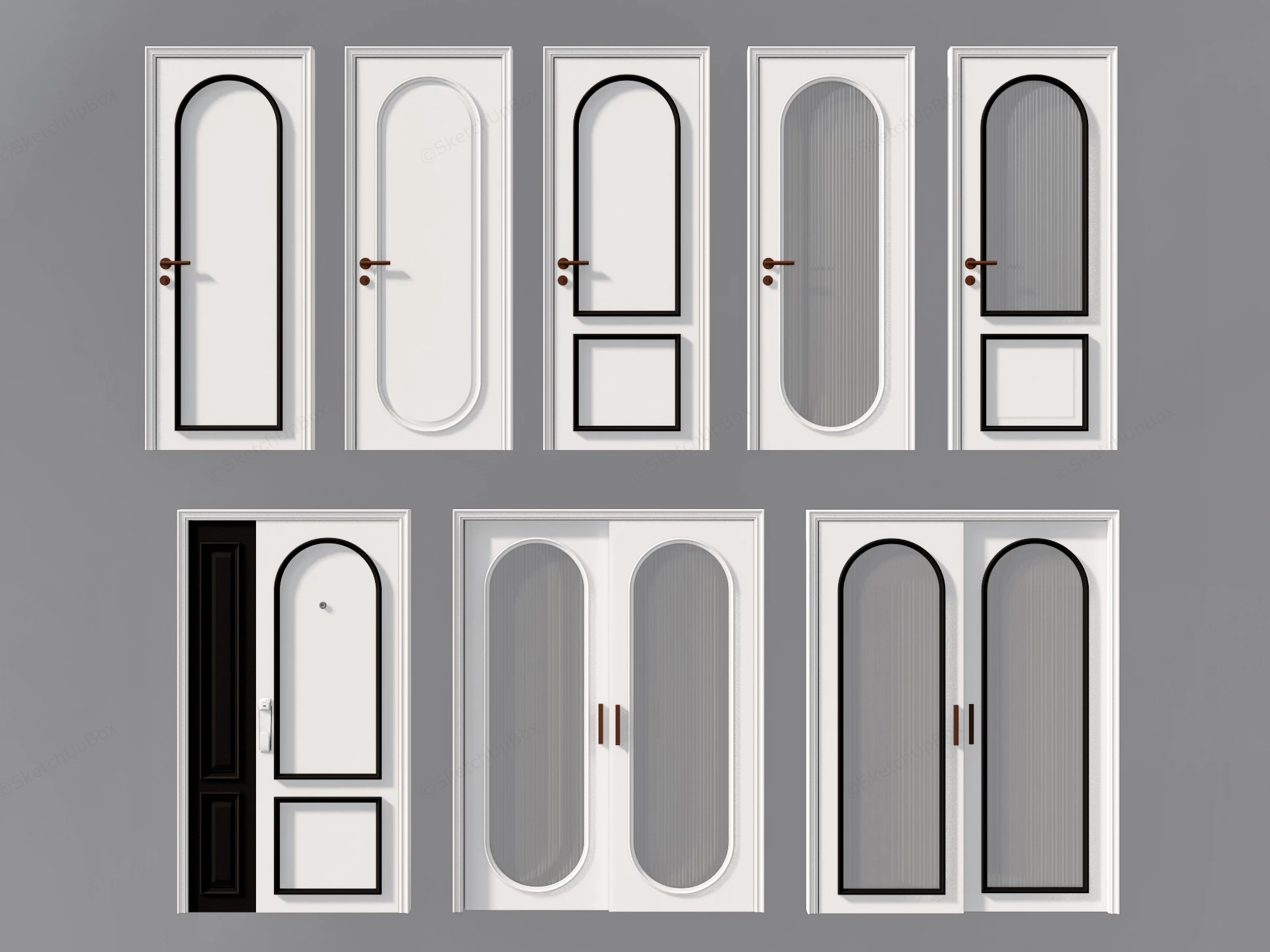 Interior Door Collection sketchup model preview - SketchupBox