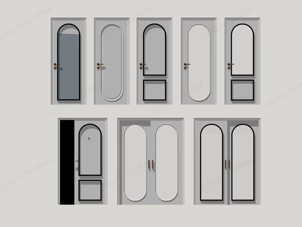 Interior Door Collection sketchup model preview - SketchupBox