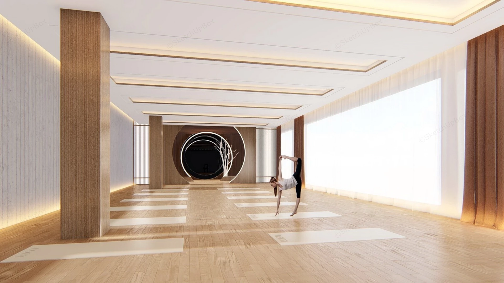 Yoga Studio Design sketchup model preview - SketchupBox