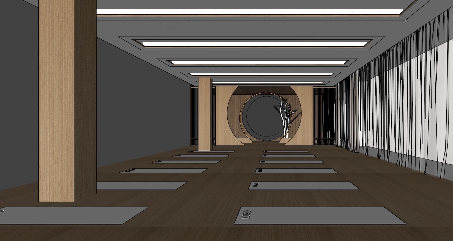 Yoga Studio Design sketchup model preview - SketchupBox