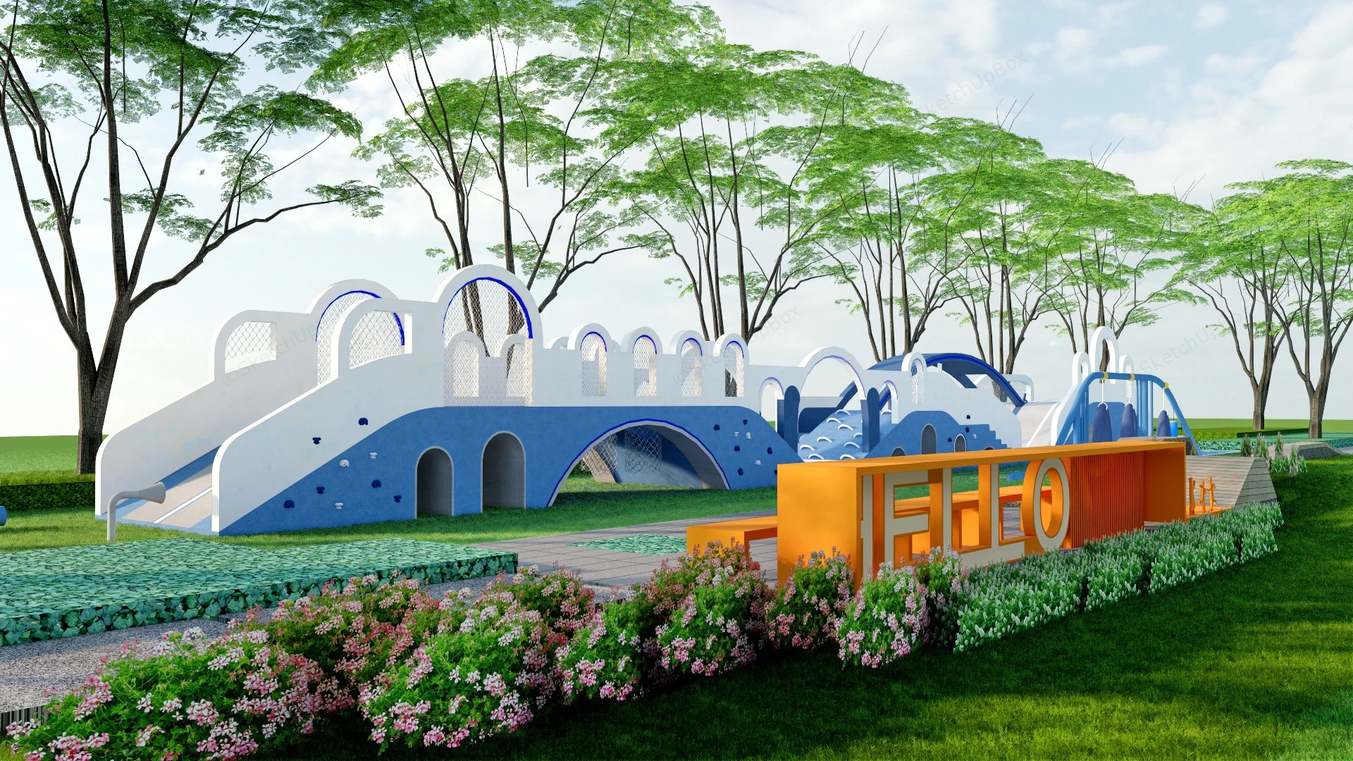 Toddler Jungle Gym Playground sketchup model preview - SketchupBox