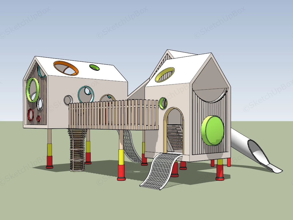 Unique Backyard Playsets sketchup model preview - SketchupBox