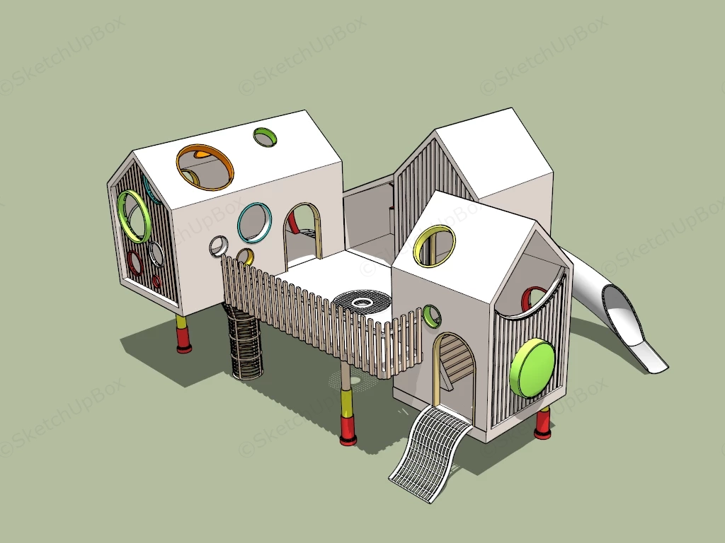 Unique Backyard Playsets sketchup model preview - SketchupBox