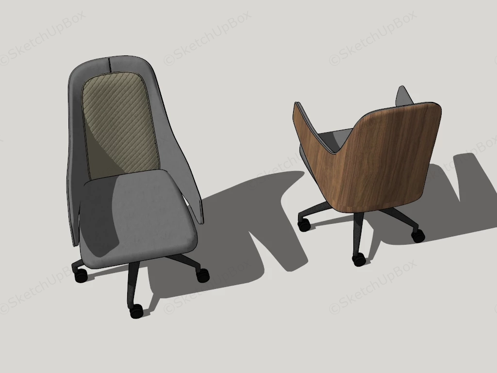 Modern Office Desk Chair sketchup model preview - SketchupBox