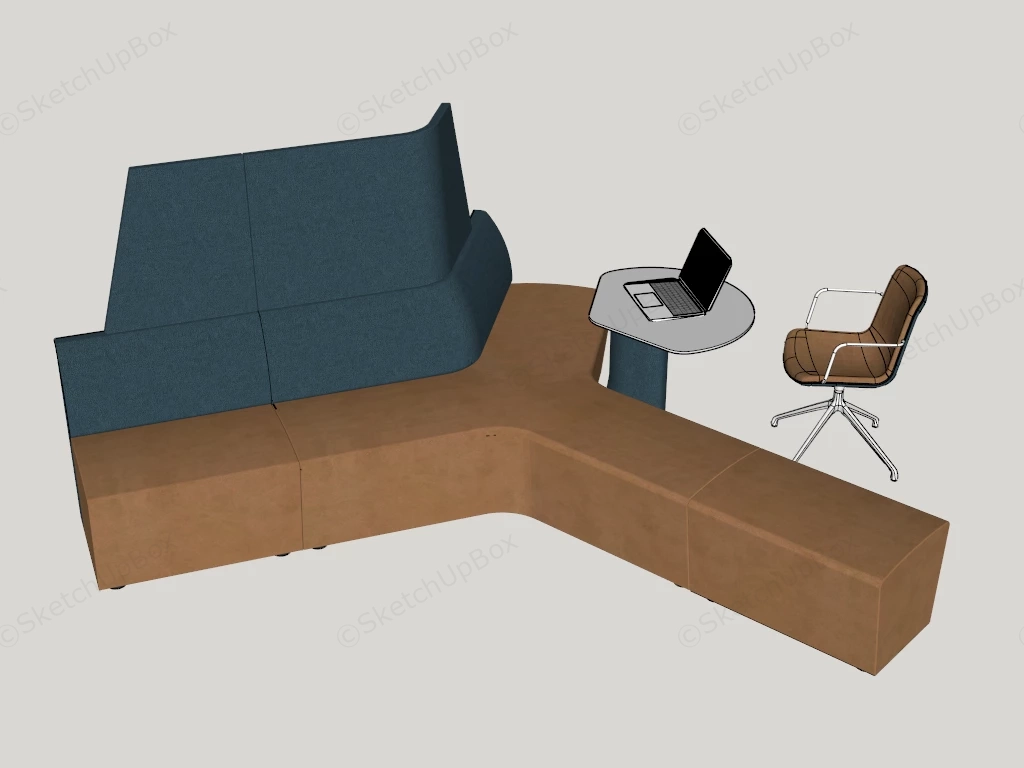 Modern Office Lounge Sofa sketchup model preview - SketchupBox
