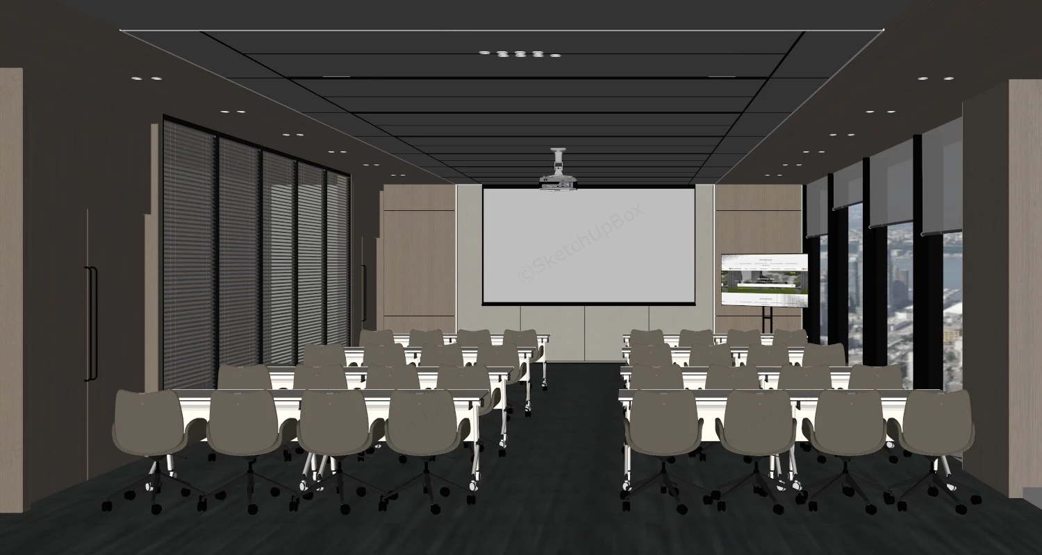 Corporate Training Room Design sketchup model preview - SketchupBox
