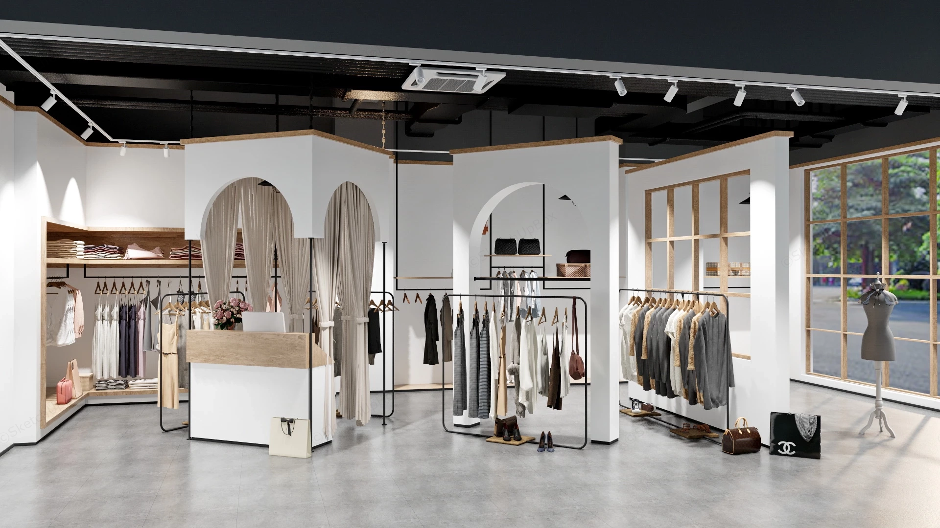 Ladies Clothing Store Design sketchup model preview - SketchupBox