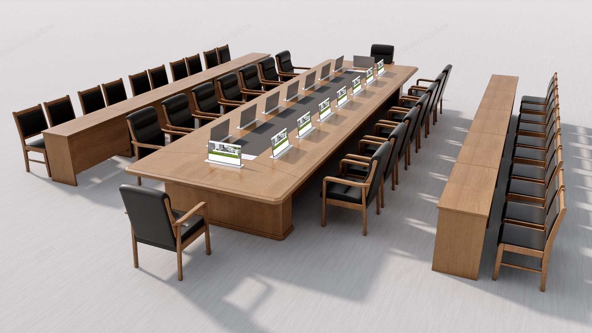 Large Conference Room Furniture Layout sketchup model preview - SketchupBox