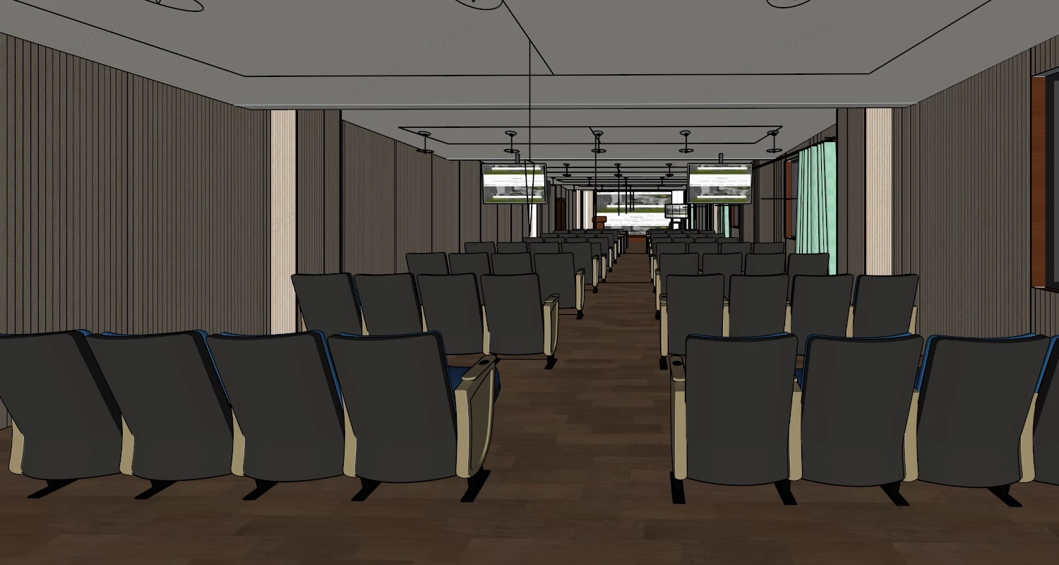 Small Lecture Hall sketchup model preview - SketchupBox