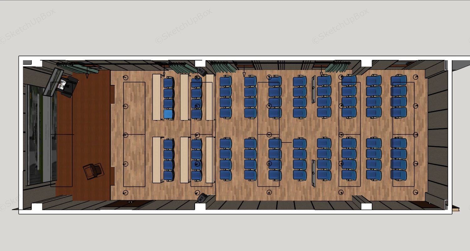 Small Lecture Hall sketchup model preview - SketchupBox