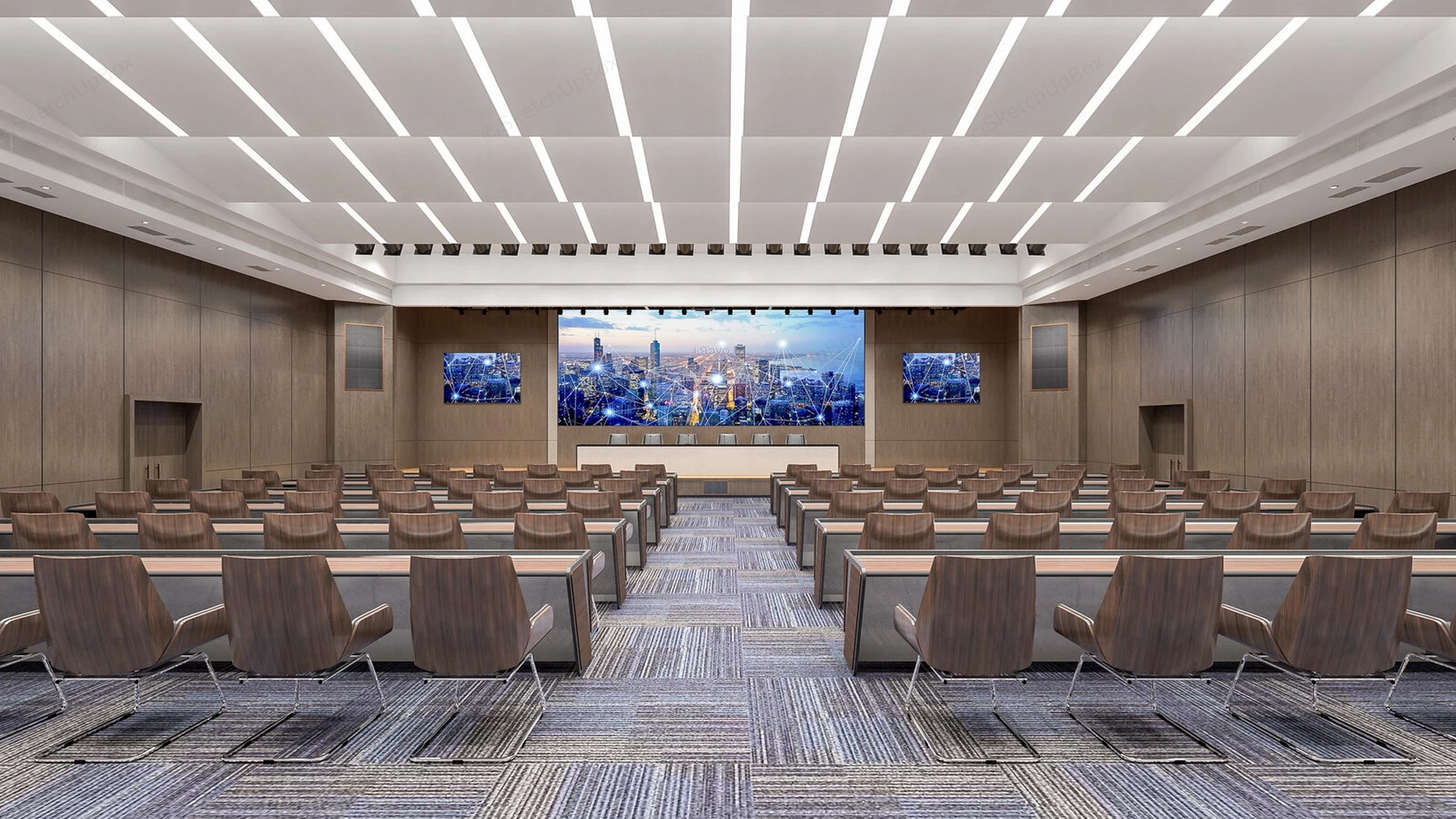 Modern Lecture Hall Design sketchup model preview - SketchupBox