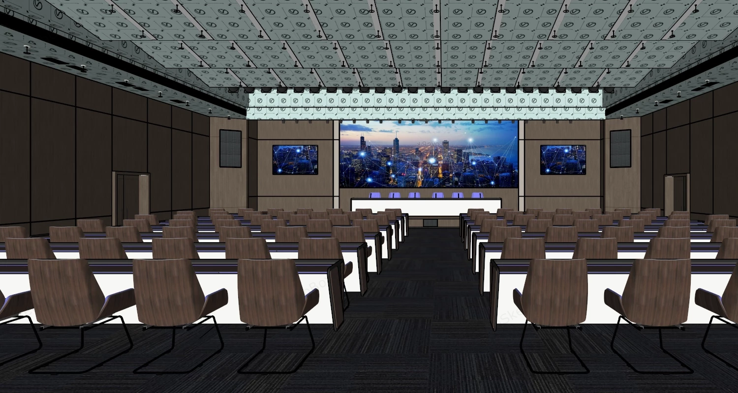 Modern Lecture Hall Design sketchup model preview - SketchupBox