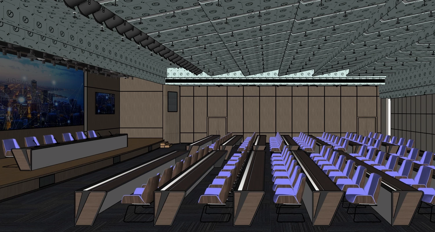 Modern Lecture Hall Design sketchup model preview - SketchupBox