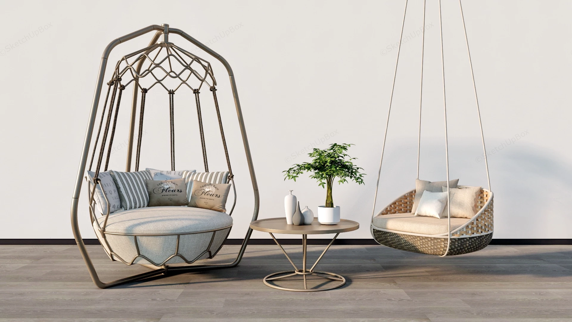 Porch Table And Chair Set sketchup model preview - SketchupBox