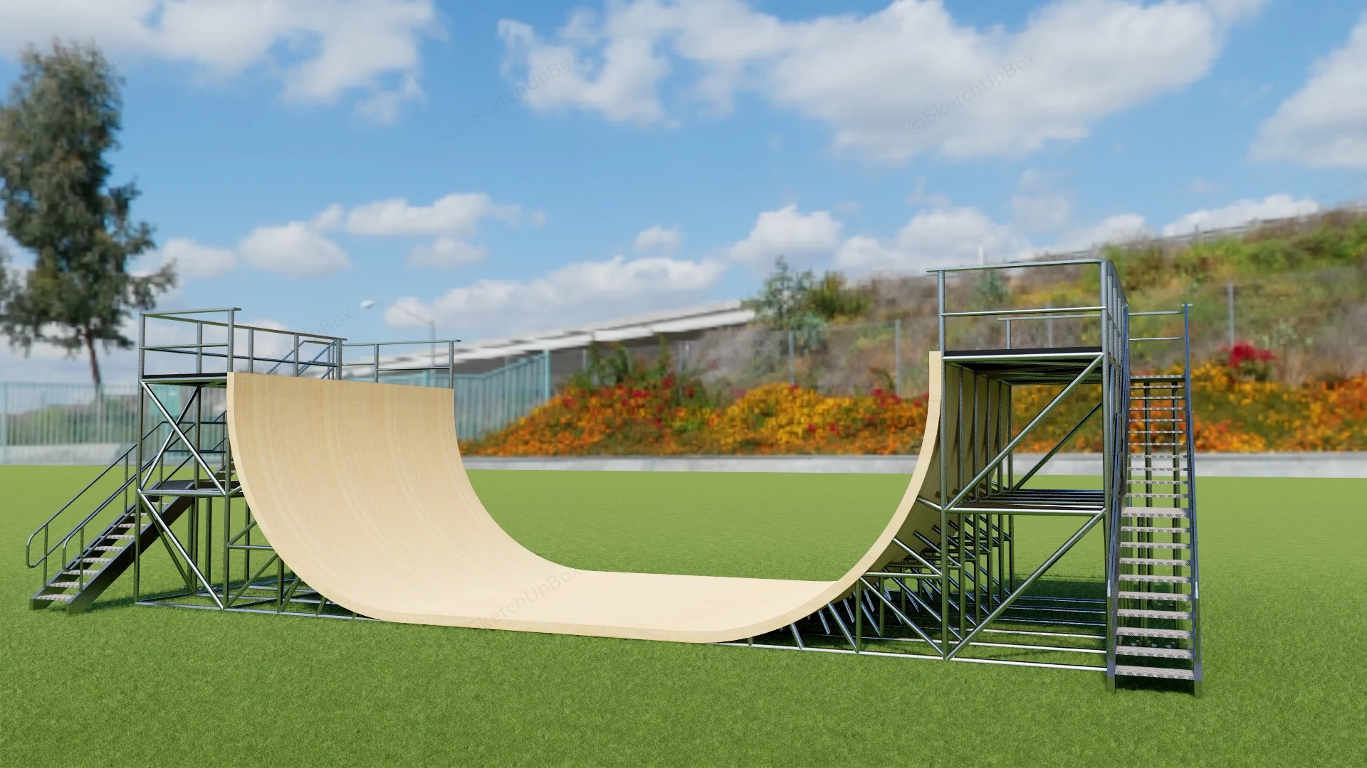 Skate Park Equipment sketchup model preview - SketchupBox