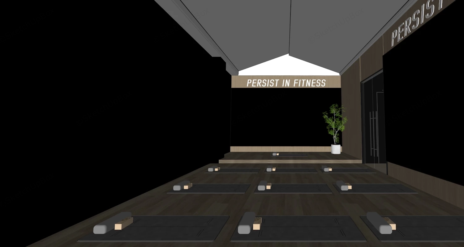 Luxury Yoga Studio Design sketchup model preview - SketchupBox